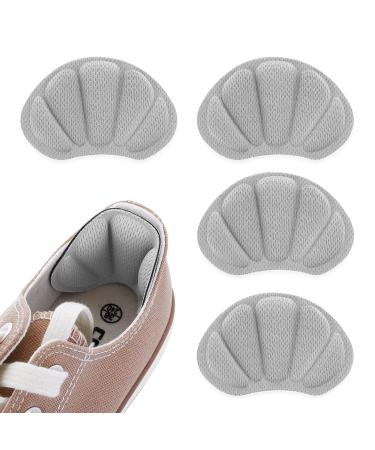 Molain 2 Pair Heel Grips Shoes Pads for Shoes Too Big Thick Heel Cushions Liners Inserts Back Insoles Anti Blister Shoe Liners Heel Protectors Add Extra Volume Heel Pads (Grey)