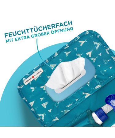 Jubi Diaper Bag with Changing Mat | Compact & Stylish Green Diaper Bag with Teepees for On-the-Go Parents - Buy Online on GoSupps.com