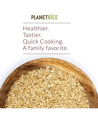 Planet Rice Sprouted Brown Gaba Rice - Gluten-Free, Vegan, Paleo, Non-Allergenic with 64% More Fiber - Soft and Chewy Texture - 22 Ounce (Pack of 6) - Buy Online on GoSupps.com