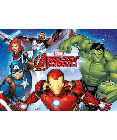 Dekora Marvel Avengers Edible Wafer for Children's Birthday Cake Decoration A5 Size: Infuse Creativity into Every Slice Make Birthdays Unforgettable!