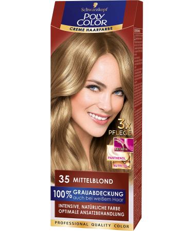 Schwarzkopf Poly Colour Cream Hair Colour 35 Medium Blonde 115 ml