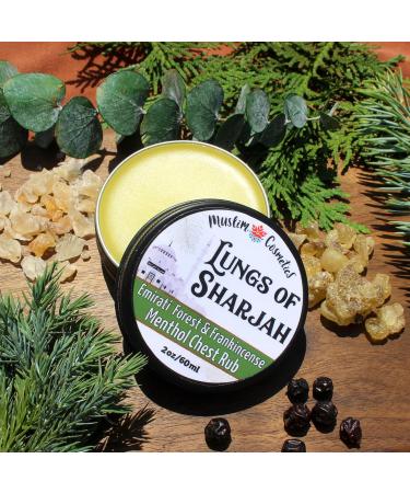 Emaratti Frankincense chest rub/Cypress & Juniper/Menthol / 100% Natural/No petroleum/Long lasting // Made in Canada - Muslim Cosmetics - Lungs Of Sharjah 2oz - Buy Online on GoSupps.com
