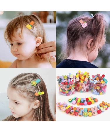 26-Piece Cartoon Fabric Hairpins & Clips Set for Girls - Colorful Hair Tie Holder Kit with Box - Buy Online on GoSupps.com