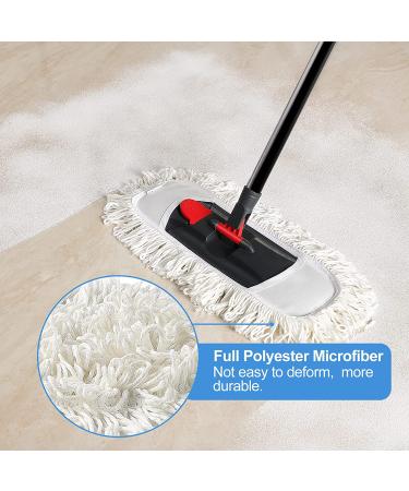 CLEANHOME Microfiber Dust Mop for Dry and Wet Cleaning - Professional Flat Mop for Tile, Hardwood, and Marble Floors with Extra Chenille Refill Pad - Buy Online on GoSupps.com