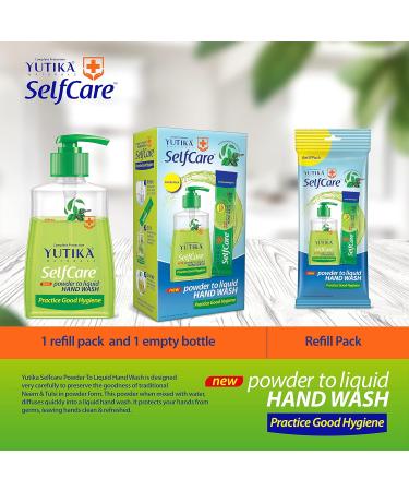 Yutika Selfcare Powder to Liquid Hand Wash Tulsi & Neem | Eco-Friendly Pack of 2 (0.18 oz) - International Shipping Available - Buy Online on GoSupps.com