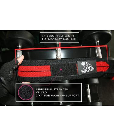 Wrist Wraps and Lifting Straps Bundle - Support for Weightlifting, Cross Training, Powerlifting - 2 Pairs for Men and Women - Black/Red - Buy Online on GoSupps.com