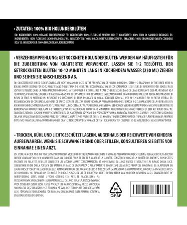 Alpi Investment OOD Alpi Nature Organic Elderflower dried 100 g organic elderberry flowers rubbed elderflower from wild collection Elderberry Tea Organic Elderflower Tea 100 natural - Buy Online on GoSupps.com