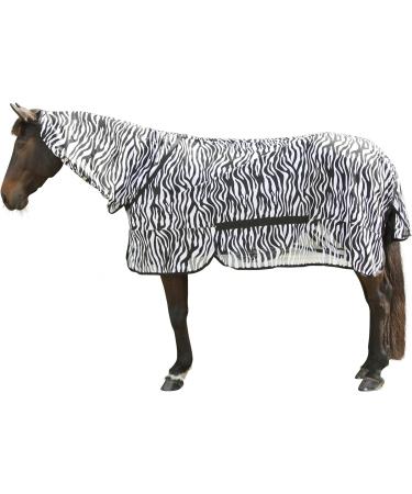 KERBL Zebra Fly Rug Eczema Blanket for Horses - 165 cm - Durable & Comfortable Neck Part - Buy Online on GoSupps.com