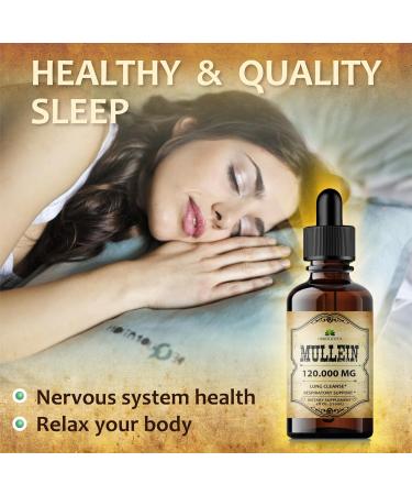 HERBALICIOUS Mullein Drops for Lungs Organic Lung Cleanse Supplement with Mullein Leaf Extract (Verbascum Thapsus) Vegan Non-GMO Liquid Formula 4 Fl Oz - Buy Online on GoSupps.com