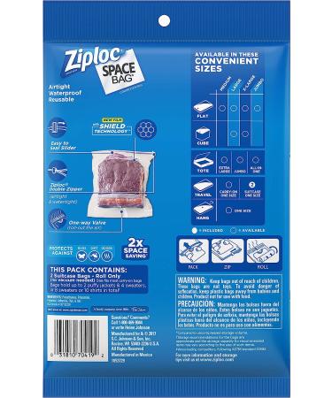 Ziploc Space Bag Clothes Vacuum Sealer Storage Bags - 2ct for Home Organization & Travel - Buy Online on GoSupps.com