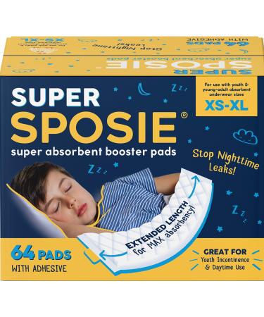 Super Sposie Booster Pads for Overnight Diapers and Youth Incontinence, Maximum Absorbency to Stop Nighttime Diaper Leaks, Extra Protection for Daytime Use, with Adhesive - Buy Online on GoSupps.com