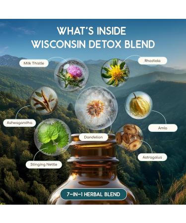 HerbEra Wisconsin Herbal Detox Blend - USDA Organic Extract Made in USA | Immune & Liver Support Liquid Drops | Amla Ashwagandha Astragalus Dandelion Root Milk Thistle | 2 fl oz - Buy Online on GoSupps.com