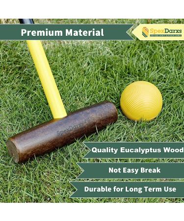 SpexDarxs 32 Six Player Croquet Set with Premium Wooden Mallets & Carry Bag - Fun Outdoor Lawn Game for Kids & Adults - Buy Online on GoSupps.com