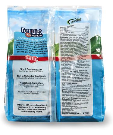 Kaytee Forti-Diet Pro Health Canary & Finch Pet Bird Food - 2lb | High-Quality Nutrition for Vibrant Feathers & Health - Buy Online on GoSupps.com