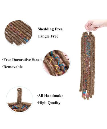 Buy Sego 18 Handmade Dreadlocks Braids Extensions - Synthetic Crochet Afro Hair (Honey Blond) | International Shipping Available - Buy Online on GoSupps.com