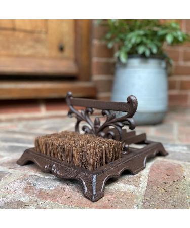 Victorian Style Cast Iron Ornate Boot Scraper And Brush - Buy Online on GoSupps.com