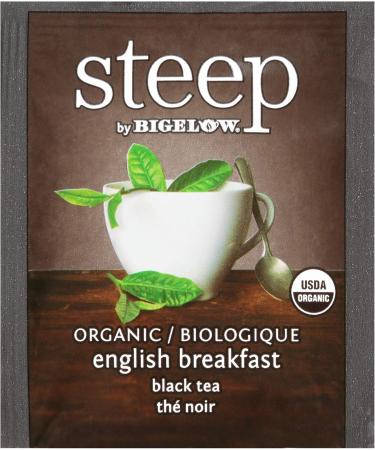 steep by Bigelow Organic English Breakfast Tea 20 Count (Pack of 6) Caffeinated Black Tea 120 Tea Bags Total - Buy Online on GoSupps.com