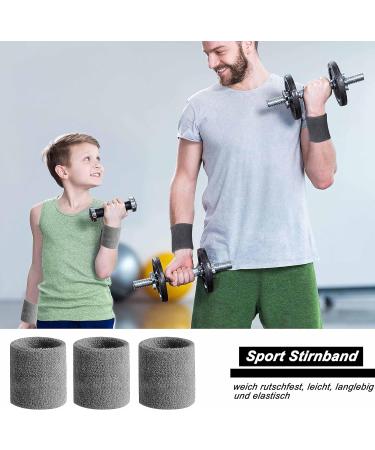 6 Piece Fitness Welding Tape & Absorbent Wrist Bands for Sports - Handball Basketball Tennis Gymnastics - Gray - Buy Online on GoSupps.com