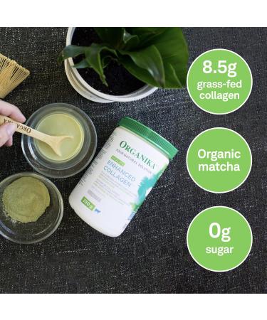 Organika Enhanced Collagen Vitality with Organic Matcha Powder- Sustained Energy and Antioxidant Collagen- 250g - Buy Online on GoSupps.com