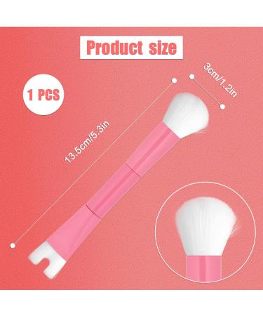 Buy U-Shaped Nose Contour Brush | Dual End Makeup Brush for Sculpting Cheekbones | Pro Contour Duo Brush - Pink - Buy Online on GoSupps.com
