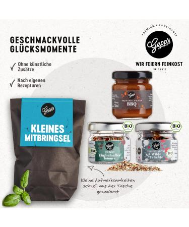 Gepps Delicatessen Wonderer Bag - Small Souvenir Gift Box with BBQ Sauce Organic Spices & Tea | Perfect Delicatessen Gift Basket for Every Occasion - Buy Online on GoSupps.com