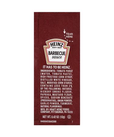 Heinz Barbecue Sauce Single Serve Packets 12 gm - 200ct Case, 0.4oz Each - Buy Online on GoSupps.com