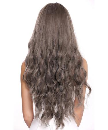 WIG ME UP C8183-8A/10A | Long Heavily Wavy Brown Grey Mix Women's Wig with Bangs - International Shipping Available - Buy Online on GoSupps.com