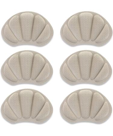 Sibba Feet Heel Grips 3 Pairs - Shoe Liners for a Perfect Fit - Heel Protectors and Cushions - Beige Color - Health Foot Care Insoles for Women and Men - Buy Online on GoSupps.com