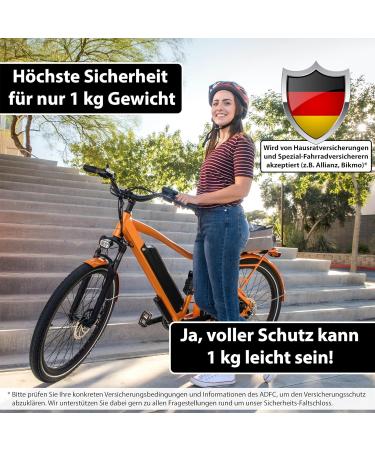 Buy Kohlburg 1kg Folding Bicycle Lock - Maximum Security 89cm Model Vienna for Bikes & E-scooters - Buy Online on GoSupps.com