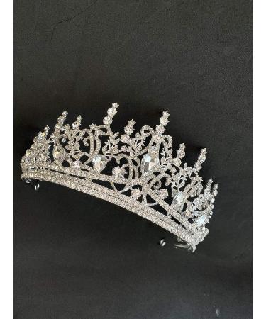 Baroque Crystal Water Drop Bridal Tiara Crown for Wedding | Rhinestone Leaf Jewelry - Buy Online on GoSupps.com