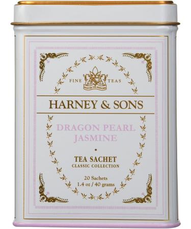 Harney & Sons Dragon Pearl Jasmine Tea Sachet in Tin - 80 Count total - Buy Online on GoSupps.com