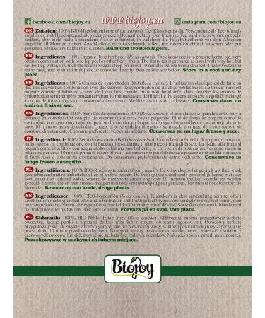 Buy Biojoy ORGANIC Rosehip Seeds (1 kg) - Dried Whole Rosa Canina for Tea | International Shipping - Buy Online on GoSupps.com