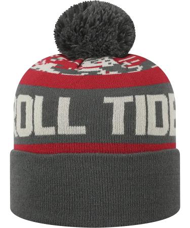 Alabama Crimson Tide NCAA Military Cuffed Beanie Hat | Top of the World Pom Knit - Buy Online on GoSupps.com