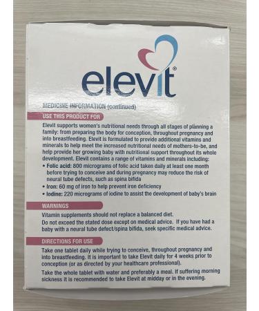 Elevit TAB with Iodine 100s - Fast Standard Shipping | [Your Brand Name] - Buy Online on GoSupps.com