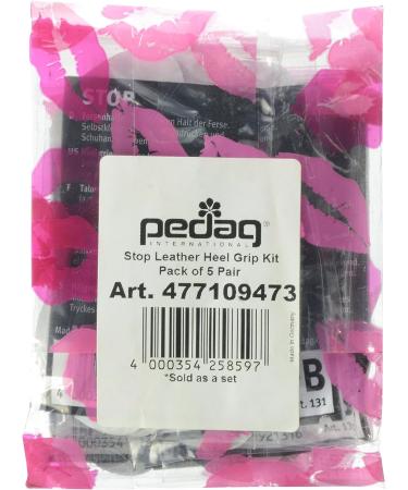 Pedag Stop Padded Leather Heel Grips - Gray (5 Pair) | Comfortable and Secure Heel Cushions - Buy Online on GoSupps.com