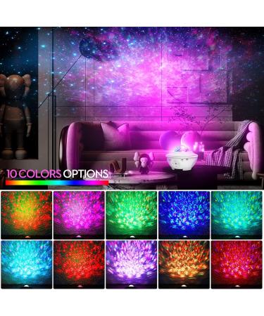 Galaxy Projector Star Light with Bluetooth Speaker - LED Night Light for Kids & Adults - Timer & Ocean Wave Effects - Birthday Gift - Home Room Decor (White) - Buy Online on GoSupps.com