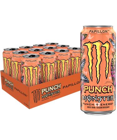 Monster Energy Punch Papillon Punch 473mL Cans Pack of 12 Apple Citrus Pineapple Orange 473ml (Pack of 12)