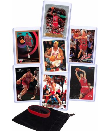 Chicago Bulls Cards Michael Jordan, Scottie Pippen, Dennis Rodman, Ron Harper, Toni Kukoc, Steve Kerr, Luc Longley 1997-98 Finals Team Gift Pack