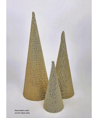 Set of 3 Small Paper Mache Cone Open Bottom 7X3 in. - Craft Supplies - Buy Online on GoSupps.com