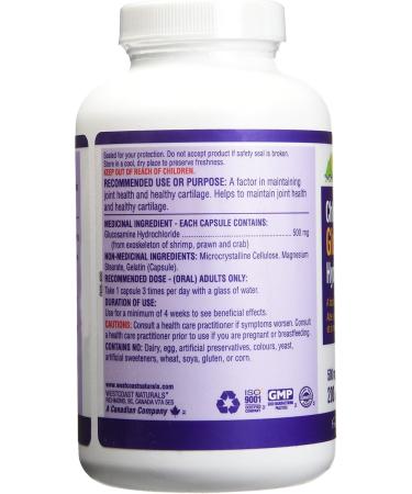 WESTCOAST NATURALS Glucosamine Hydrochloride Capsules 200 Count - Buy Online on GoSupps.com