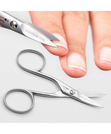 REMOS Left-Handed Stainless Steel INOX Nail Scissors (9.5cm) - Buy Online on GoSupps.com