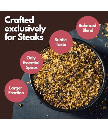 Steak King BBQ Rub - 100% Natural Seasoning for Extraordinary Steaks - Large 200g Jar - Buy Online on GoSupps.com