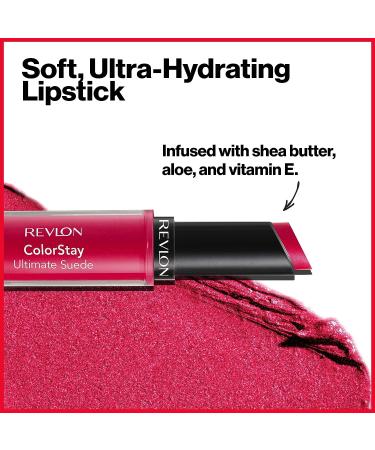 Revlon ColorStay Ultimate Suede Lipstick in High Heels (030) - Longwear, Ultra-Hydrating Lip Color with Vitamin E - 0.09 oz, 1 Count - Buy Online on GoSupps.com
