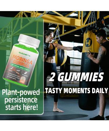 Moringa Gummies for Men with Gingseng L-Citrulline Ashwagandha CZQ10 Zinc | Chewable Organic Pure Moringa Leaf Supplement | Energy & lmmune Support | Sugar Free | Vegan | Lemon Flavor | 60 Counts - Buy Online on GoSupps.com