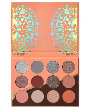 Juvia's Place Corals & Peachy Neutrals Eyeshadow Palette - 12 Shades, Highly Pigmented Professional Eye Makeup - Buy Online on GoSupps.com