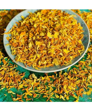 Edible 'Harvest Mix' of Yellow and Orange Marigold Dried Flower Petals - 25g - Food Grade - Culinary - Cake - Bake - Decoration (229) - Buy Online on GoSupps.com