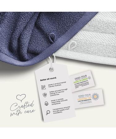 Jumbo Bath Sheets Towels 35x70 - 2-Pack, 100% Cotton, Extra Large Absorbent Towel Set - Gray & White - Buy Online on GoSupps.com