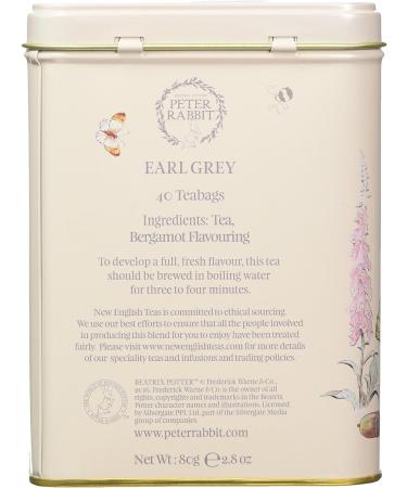 Peter Rabbit Tea Caddy with 40 Earl Grey Teabags - Beatrix Potter Earl Grey 40 Count - Buy Online on GoSupps.com