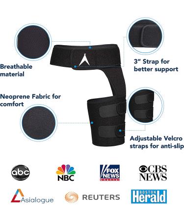 ATX Compression Wrap for Hip and Groin Support - Sciatica Pain Relief - Brace for Pulled Muscles - SI Belt for Arthritis, Men and Women - 32-44 Inch Waist (1 Pack) - Buy Online on GoSupps.com