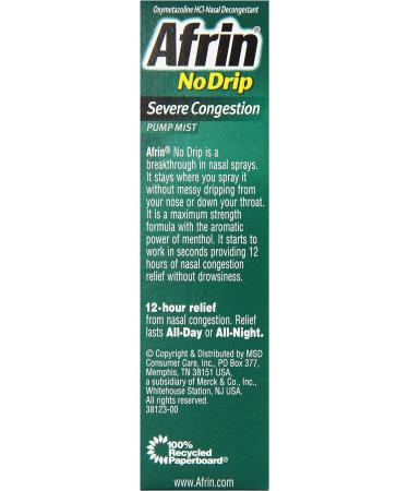 Afrin No Drip Severe Congestion 15ml - Fast Relief for Nasal Congestion - Buy Online on GoSupps.com